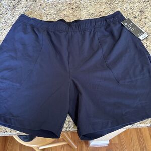 MSX By Michael Strahan Mens Modern Blue Premium Ultra Stretch Athletic Shorts 2X